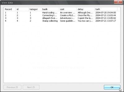 dramweaver databases