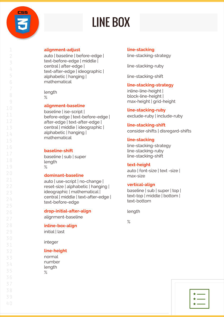 CSS Komutları Tablosu (CSS Sheets)